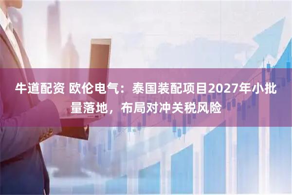 牛道配资 欧伦电气:泰国装配项目2027年小批量落地,布局对冲关税风险